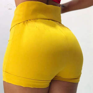 Pantalones Cortos de Verano Casuales de Cintura Alta con Cordón Ajustable, Estilo Urbano para Mujer, Mezcla de Algodón Transpirable, Tendencia de Moda - Product Image 6