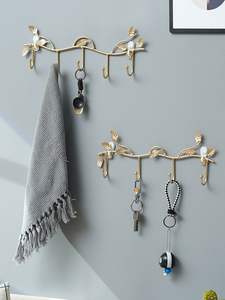 Porta Llaves de Pared de Latón Vintage Hecho a Mano con 6 Ganchos, Decorativo, de Metal Antiguo con Diseño de Gansos, para Decoración del Hogar - Product Image 5