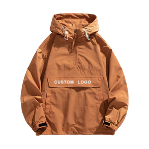 Chaqueta Anorak Oversize con Logotipo Personalizado, Sudadera con Capucha y Media Cremallera, Cortavientos de Nylon, Estilo Urbano, Venta al por Mayor OEM ODM B2B - Product Image 1