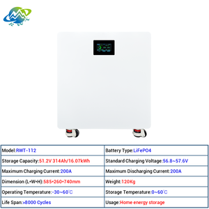 RWT 48V 51,2 V 280ah 314ah Vertical Lifepo4 batería Diy caja hogar sistema de energía Solar Diy Kits Jk 16S 200a Bms caja de batería - Product Image 5