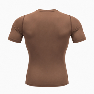 Muscle Fit Training Top for Men Breathable Stretch <b>Short</b> <b>Sleeve</b> Fitness <b>Base</b> <b>Layer</b> Private Label Athletic Sportswear - Product Image 2