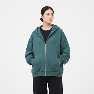 Sudadera con capucha de maternidad con cremallera 100% algodón polar para embarazadas, sudadera con capucha de maternidad para mujer con hombros caídos, sudadera con capucha de lactancia para mujer - Product Image 3