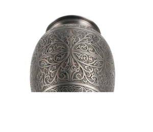 Urnes funéraires commémoratives les plus vendues, design gravé, style moderne, urnes funéraires en métal pour cendres humaines crémées, récipient de stockage des restes - Product Image 6