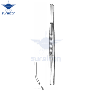 Pinzas para Tejidos Semken de 12.5 cm / 5 Pulgadas Curvas con Dientes 1:2, Instrumento Quirúrgico de Acero Inoxidable para Agarrar Tejidos - Product Image 3