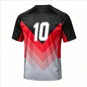 Ensemble de maillot de handball pour hommes, séchage rapide, 100% polyester, imprimé par transfert thermique, respirant, tenue d'équipe, manches courtes, shorts - Product Image 5