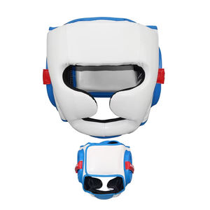 Protège-tête de boxe en cuir véritable de haute qualité avec logo, équipement de boxe professionnel en cuir pour le sparring - Product Image 2