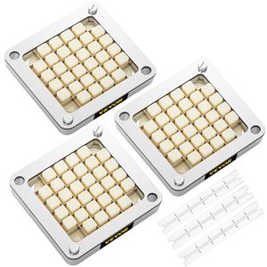 Set di Lame di Ricambio da 1/2 Pollice per Tritatutto, 3 Pezzi, con 6 Lame Extra per Patatine Fritte, in Acciaio Inossidabile, per Robot da Cucina - Product Image 1