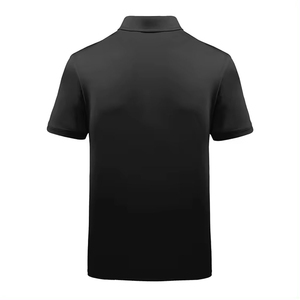 Polo Homme Premium Respirant Noir à Manches Courtes 2026, Imprimé Géométrique, Style Sportif, Séchage Rapide, en Polyester Tricoté, Coupe Classique - Product Image 6