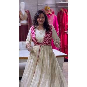 TRENDING CHINON BANDHEJ SECUENCIA BATA DE TRABAJO BLANCO - Product Image 1