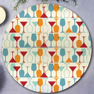 Napperons de table à manger ronds modernes de luxe personnalisés multicolores pour la cuisine Style imperméable et coréen pour les mariages - Product Image 3