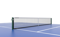 Poteau de filet de pickleball en acier galvanisé à chaud Enlio pour usage intérieur/extérieur, épaisseur 2 mm et 3 mm, facile à installer