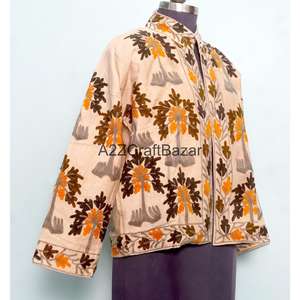 Veste Festivals Cotrise brodée à la main, style bohème, vintage, décontractée, respirante, doublure en coton écologique, pour les vacances - Product Image 4