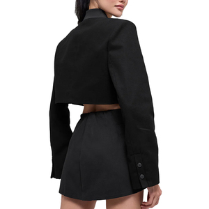 High demand Women's Cropped Utility Jacket Cotton Canvas Full Zip Jacket Streetwear Fashion Jacket Private <b>Label</b> OEM manufacture - Product Image 2