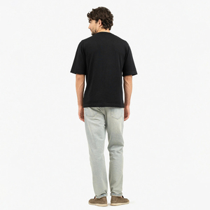 Nueva Camiseta de Moda Oversize de Algodón 100% Tejido, Manga Corta, Cuello Redondo, Lisa, Ajuste Holgado, Transpirable, Estampado Digital Estilo Urbano - Product Image 3