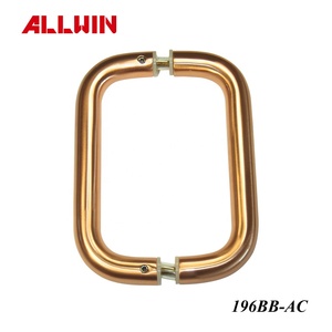 Manija D moderna de latón de un solo lado para puertas y ventanas de vidrio y acero inoxidable hecha de zinc de aluminio para baños de hoteles - Product Image 2