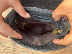 ใหม่ขายดีกระเป๋าสะพายข้างหนังแจ็คการ์ดทำด้วยมือหนังแท้ใช้งานได้หลากหลายกระเป๋าครอสบอดี้ดีไซน์วินเทจใหม่ - Product Image 6