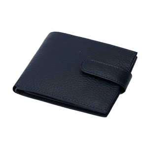 Brown Trifold Leather <b>Wallet</b> for Men with Multiple Card Slots and Transparent ID Window Slim And Blue Leather Snap Button <b>Wallet</b> - Product Image 5