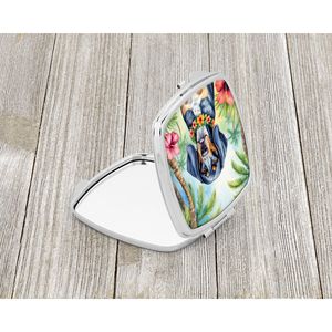 Bluetick Coonhound Luau <b>Compact</b> Folding Handheld Makeup <b>Mirror</b> Portable Travel Decorative <b>Mirror</b> for Women Girls Pocket Size - Product Image 2