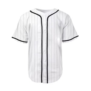 2026 Best Quality Stitched 100% <b>Polyester</b> And Cotton Baseball Team Customizable Jersey Sporty Outdoor - Product Image 2