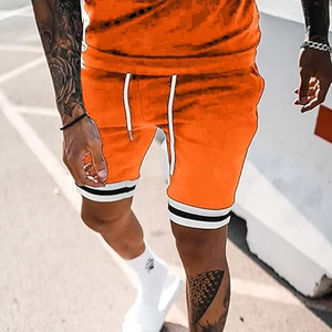 Men 2 Piece Set Manufacturer 220 GSM Cotton T Shirt Cargo Shorts Set Oversized Summer Casual OEM Custom Logo <b>Bulk</b> - Product Image 3