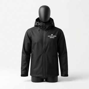 Chaqueta Impermeable Personalizada a la Moda para Hombre, Ligera, con Capucha, Color Sólido, para Exteriores - Product Image 1