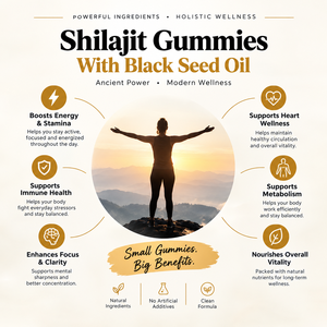 Gummies de Shilajit et Huile de Nigelle à Marque Blanche OEM, 60 Unités pour Adultes, Soutien Énergétique et Cérébral, Fournisseur en Gros - Product Image 3