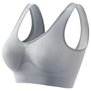 Ensemble soutien-gorge de sport grande taille pour femme, maintien élevé, respirant, réversible, avec coussinets amovibles, écologique, logo frontal - Product Image 2