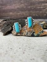 Bague ajustable artisanale en turquoise bleue, argent sterling, style bohème du Sud-ouest, bijou statement, cadeau artisanal en pierre précieuse pour elle