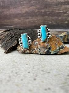 Handmade Blue Turquoise Adjustable <b>Ring</b> Sterling <b>Silver</b> Southwestern Boho <b>Statement</b> Jewelry Artisan Gemstone Gift for Her - Product Image 6
