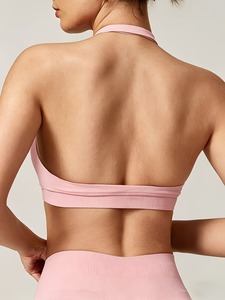 Camisola Deportiva de Punto Sin Costuras para Mujer, Ropa de Ejercicio con Cuello Redondo, Transpirable, con Sujetador Integrado, Marca Privada, Venta al Por Mayor - Product Image 4