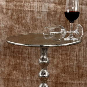 Hammered Metal <b>Side</b> <b>Table</b> Decorative Accent End <b>Table</b> Aluminum Corner <b>Table</b> for Living Room Bedroom Hall - Product Image 5