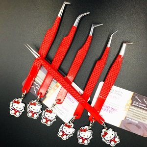 Pince à épiler Hello Kitty de style nouveau, en acier inoxydable pointu, anti-magnétique, durable, pince à épiler en vison - Product Image 6