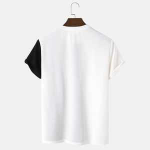 T-shirts pour hommes 100% coton peigné, grammage lourd, design formel avec lettres, de luxe, respirants, logo et taille personnalisés - Product Image 2