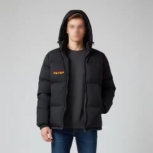 <b>Yellow</b> Men's Winter Hooded Waterproof <b>Puffer</b> <b>Jacket</b> Standard Insulated Style High Street Front Logo Streetwear Outerwear Drum - Product Image 5