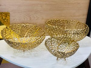 Bol à fruits contemporain en aluminium moulé pour la salle à manger moderne, améliorant le service alimentaire avec une apparence métallique élégante - Product Image 4