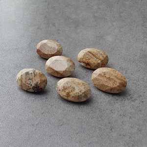Pierre précieuse calibrée en forme ovale à facettes AAA+ Biscuit Jasper, pour la fabrication de bijoux, toutes tailles disponibles - Product Image 4