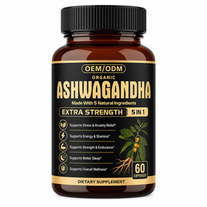 Cápsulas de Ashwagandha 100% Pura 500mg, Suplemento Herbal Natural de Withania Somnifera para Aliviar el Estrés y Aumentar la Energía - Product Image 1