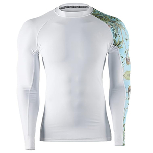 Camiseta de Compresión para Hombre, Manga Larga, Protección contra Rozaduras para Gimnasio, Secado Rápido, para Entrenamiento Físico, con Logotipo Personalizado, Ropa OEM - Product Image 1