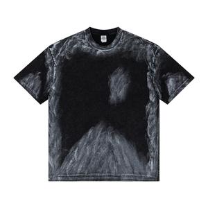 เสื้อยืดวินเทจสไตล์ย้อมสีแบบแอซิดวอชสำหรับผู้ชาย OEM ODM รับทำโลโก้ตามสั่ง เนื้อผ้าหนา 100% คอตตอน ทรงโอเวอร์ไซส์ เสื้อยืดสตรีทแวร์ผู้ชาย - Product Image 2