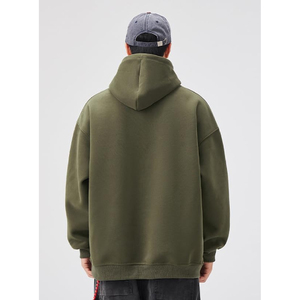 เสื้อฮู้ดดี้แบบหนาพิเศษรุ่นใหม่ล่าสุดสำหรับผู้ชาย ตกแต่งด้วยคริสตัล แขนเสื้อแบบปกติ เนื้อผ้านุ่มหนา - Product Image 4
