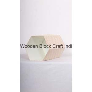 Poubelle décorative ouverte faite à la main en carton PP imprimé au bloc, avec enveloppe en tissu 100 % coton. - Product Image 4