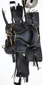 Selle de cheval Western en cuir faite à la main, avec arceau en bois massif, équipement d'équitation personnalisé, selle de cheval de 16 pouces - Product Image 5