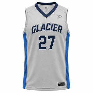 <b>Top</b> Selling 2026 Basketball Grey Jersey Sublimated V-Neck Tank <b>Top</b> Adult Unisex Breathable 100% Polyester Sport Apparel - Product Image 1