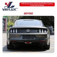 Kit de conversion de pare-chocs arrière style GT500 avec diffuseur et embouts quadruples pour Ford Mustang 2015-2023, adaptable à tous les modèles, kit carrosserie