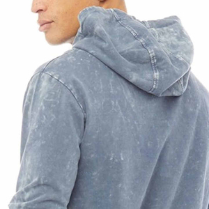 เสื้อฮู้ดดี้ผู้ชายคุณภาพพรีเมียมสำหรับฤดูหนาว แบบฟอกสี ล้างกรด สีพื้น ระบายอากาศได้ดี ผ้าฟลีซ รับสกรีนโลโก้ตามสั่ง ขายส่ง - Product Image 4