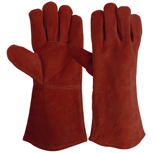 Top Quality Leather Heat Resistant Fireproof Welder Work <b>Gloves</b> Custom Logo Heavy Duty Custom Logo Welding Safety <b>Gloves</b> - Product Image 4