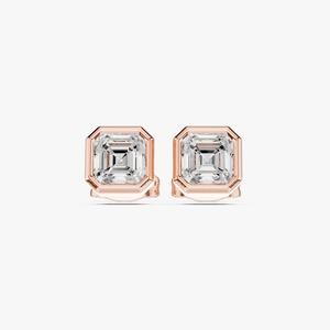 Pendientes de Diamante Cultivado en Laboratorio con Corte Asscher de 1.5CTW, Engastados en Oro Amarillo de 9K, Joyería Fina al por Mayor OEM - Product Image 5
