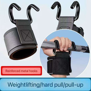 Crochets de levage pour hommes avec bandes de poignet réglables pour l'entraînement, l'aide à la préhension et l'haltérophilie – Vente en gros, Marque privée, OEM - Product Image 5