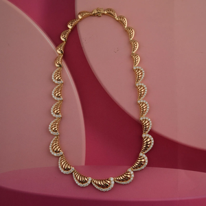 Collier ras-de-cou de luxe en diamant rond cultivé en laboratoire, or jaune 10 carats, bijoux fins pour mariée, cadeau pour occasion de mariage - Product Image 4