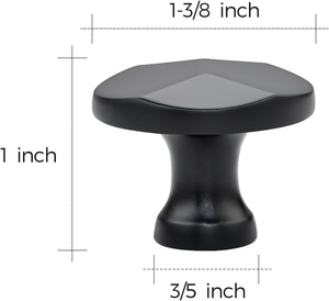 <b>Matte</b> <b>Black</b> Round Cabinet Knobs Modern Drawer Knobs Furniture Hardware <b>Kitchen</b> Cabinet Cupboard Dresser Door <b>Handle</b> - Product Image 3